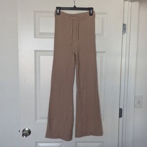 Petal & Pup Beige Ribbed Knit Trousers